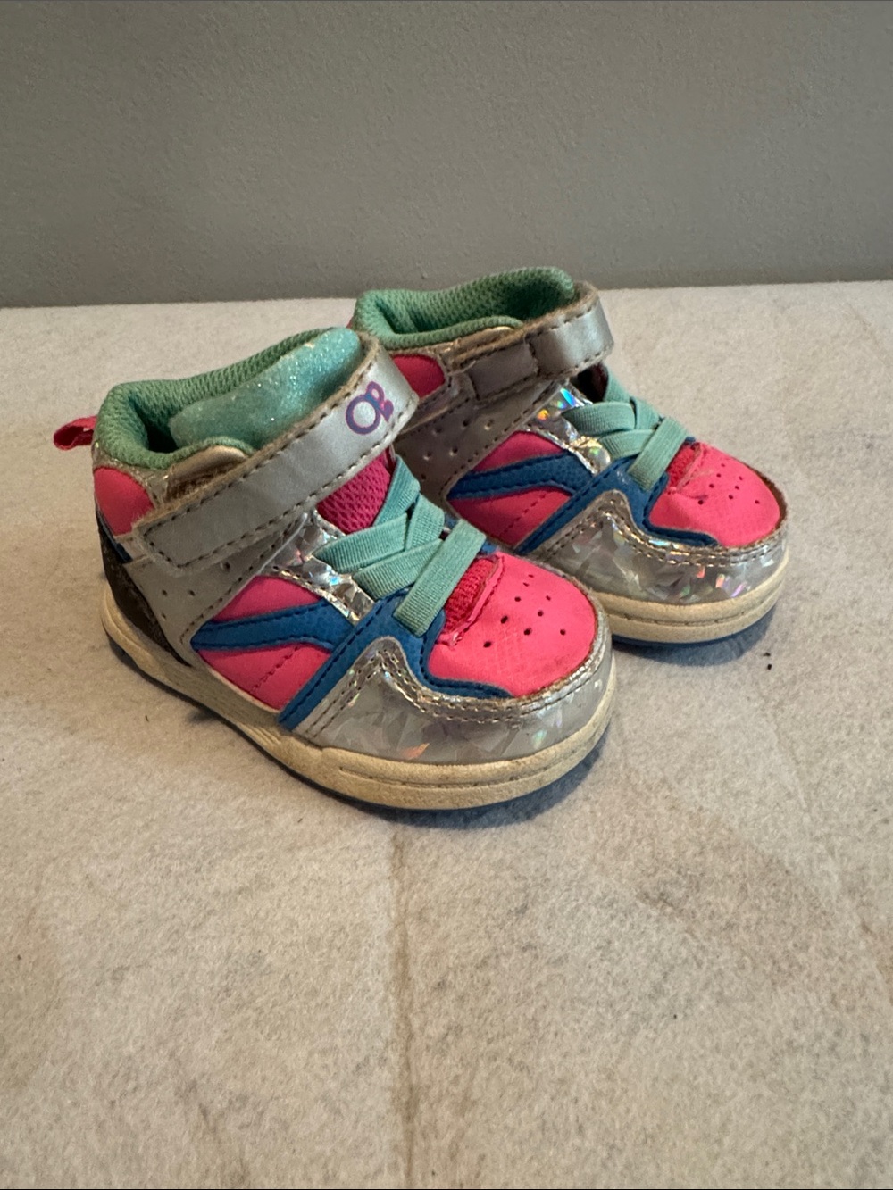 OP Kids Pink, Teal & Blue Athletic Sneakers